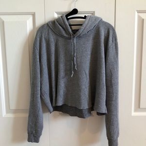 Cropped grey hoodie